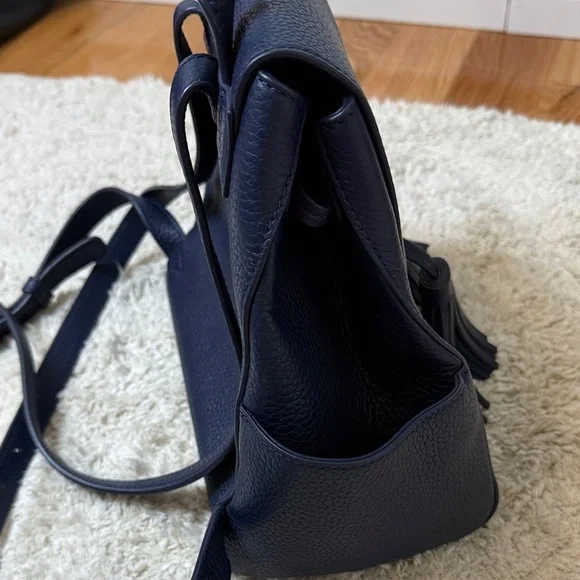 Tory Butch Mini Thea Backpack Navy Blue - Picture 7 of 10